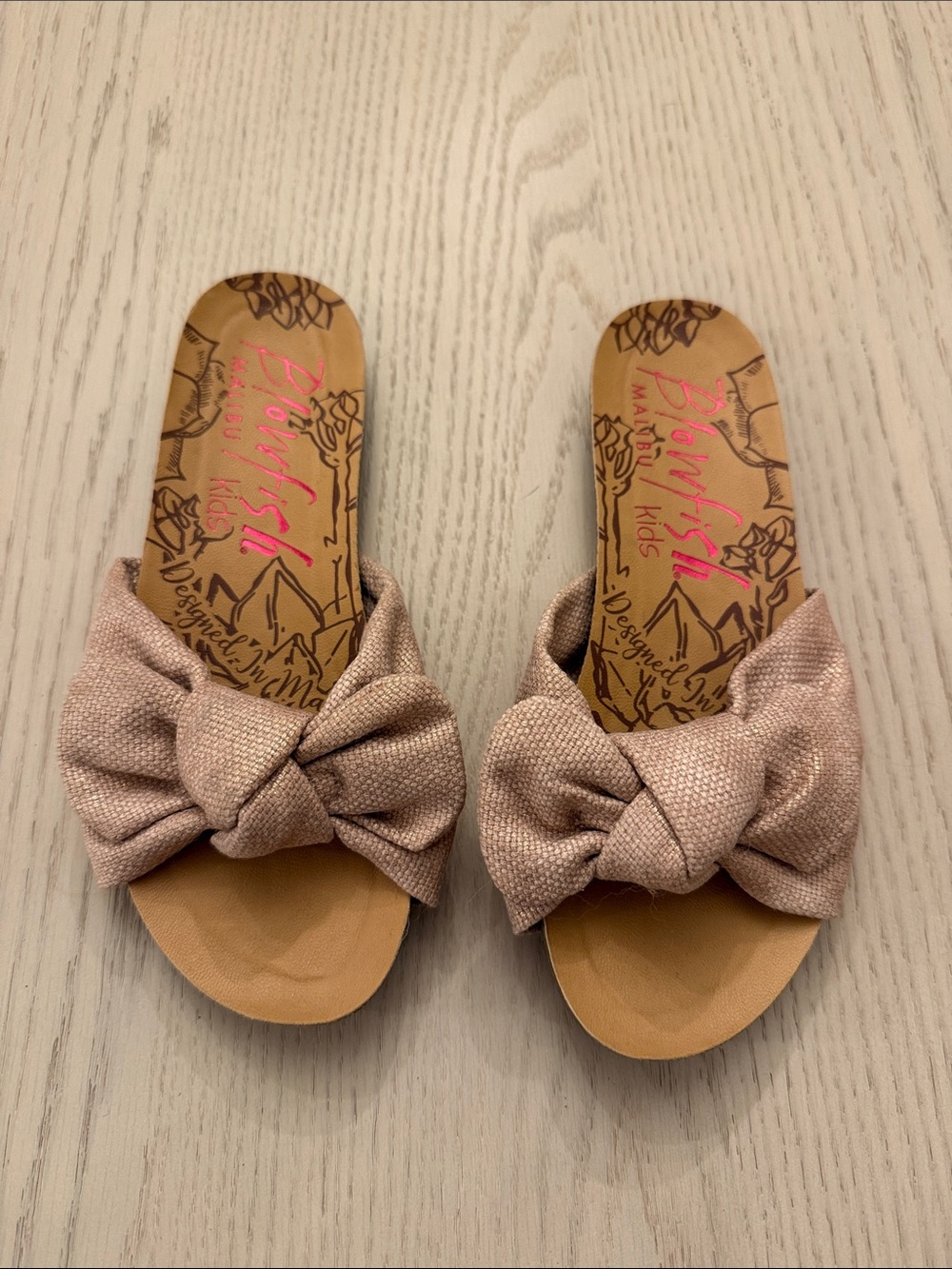 NEW! Blowfish Knotted Slide Gold Sandals
